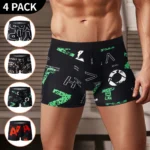 4/5/6/10 Piece Pack Men's Fashion Printed Pants with Various Combinations Plus Size Sports Comfortable Adolescent Boxer Pants - Image 2