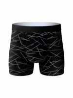 4 Piece Set of Men's Underwear Sports Fitness Pants Breathable Comfortable Long Briefs Athletic Casual Fashion Long Boxer Brief - Image 3