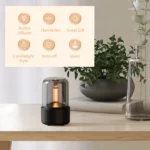 Essential Oil Diffuser Candlelight Style Aroma Diffuser 120mL Mist Humidifier Warm White Night Light Quiet Cool Mist Air Humidif - Image 6