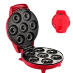 1200W Double-Sided Donut Maker 7-hole Donut Machine Non-stick Teflon Non-Slip Feet For Perfect Donuts In 7 Minutes