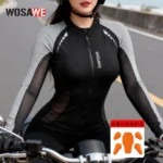 WOSAWE Motorcycle Airflow Jacket for Women, Riding Protective Gear, Soft Armor, Casual Gear, Rider Riding Jacket