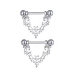 2pc 16G 14G Titanium Barbell CZ Zircon Nipple Shield Jewelry Women Anti-allergic Body Piercing Rings Sexy Shoppings Acessorios - Image 6