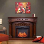 Electric Fireplace 220V 1800W Core Fake Decorative Fireplace Simulation Flame Electric Fireplaces with 3d Fire Fake Fireplace - Image 6