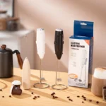 Battery-powered electric milk and coffee blender, handheld milk frother, jam maker, cream maker, kitchen food mixer - Image 3