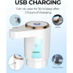 CKRE-Water Bottle Pump,Portable Electric Water Dispenser For 5-Gallon Bottles-USB Charging, For Home Kitchen Room Camping - Image 5