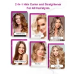 One Step 2-in-1 Hair Dryer Straightener Negative Ion Styler Brush Professional Fast Heating Hair Styling Tool Home - Image 3