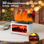 Mini Fireplace Aroma Diffuser Create A Festive Atmosphere 7 Color Flame Lighting Effects Perfect For New Year Gifts Home Decor