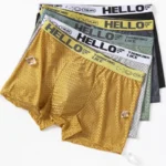 6 pieces of mesh ice silk boxing shorts for men's underwear breathable sexy slim fit and seamless flat corner pants plus size4XL - Image 3