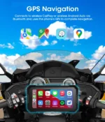 6.25" Motorcycle GPS Navigation DVR Carplay Screen Dual Cameras Drive Recorder IPX7 Waterproof Moto Monitor Support TPMS - Image 4