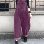 Autumn Corduroy Jumpsuits 2025 ZANZEA Women Overall Pants Casual Suspender Fashion Wide Leg Playsuits Rompers Streetwear Trouser