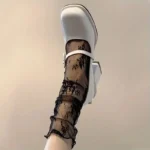 1/2/3Pairs Floral Lace Mesh Socks, Sweet & Cute Lolita Lettuce Trim Socks, Women's Stockings & Hosiery - Image 6