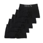 5 Pcs Thin Style Men's High Elastic Plain Color Comfortable Boxer Briefs Panties Breathable Pantyhose - Image 6