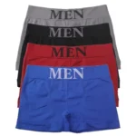 5 Pcs Thin Style Men's High Elastic Plain Color Comfortable Boxer Briefs Panties Breathable Pantyhose - Image 5