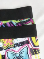 Men's 4-Pack Polyester Boxer Briefs - Graffiti Art Print, Black Waistband Underwear Set - Image 3