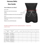 Women Sexy Leg Chain Harness garter Belt Waist Corset Belt Leather Harness Waists Thigh Harness Gothic Clothing Accessory - Image 5