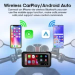 6.25" Motorcycle GPS Navigation DVR Carplay Screen Dual Cameras Drive Recorder IPX7 Waterproof Moto Monitor Support TPMS - Image 2