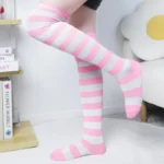 Color Striped Stockings Japanese Over Knee Socks Fashion Women Keep Warm Soks Sexy Slim Long Socks Hosiery JK Cosplay Lolita Y2k - Image 5