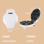 Mini Donut Machine Household Doughnut Maker for Kitchen Donut Machine Dessert 7 Holes 220V EU Plug/110V US Plug - Image 5