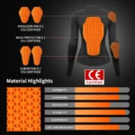 WOSAWE Women Motorcycle Soft Armor Full Body Summer Motorbike Protective Jacket Motocross Racing Pants CE Approved - Image 2