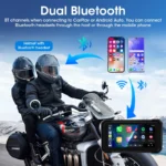 Portable 6.25 inch Motorcycle GPS Navigation Wireless CarPlay Android Auto Moto Monitor DVR IPX7 Waterproof Support 4K+1080P - Image 3