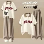 Summer Japanese Loose Polo Short-sleeved T-shirt Fashion Trend Sweet Cute Cartoon Print Jumper Top