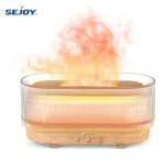 SEJOY Air Humidifier With LED Light Essential Oils Humidifiers Home Aroma Humidifier Flame Automatic Fragrance Diffuser