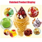Fish shaped Open Mouth Waffle Maker 5 PCS Fish Waffle Maker Ice cream Cone Taiyaki Waffle Machine - Image 6