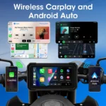 Portable 6.25 inch Motorcycle GPS Navigation Wireless CarPlay Android Auto Moto Monitor DVR IPX7 Waterproof Support 4K+1080P - Image 2