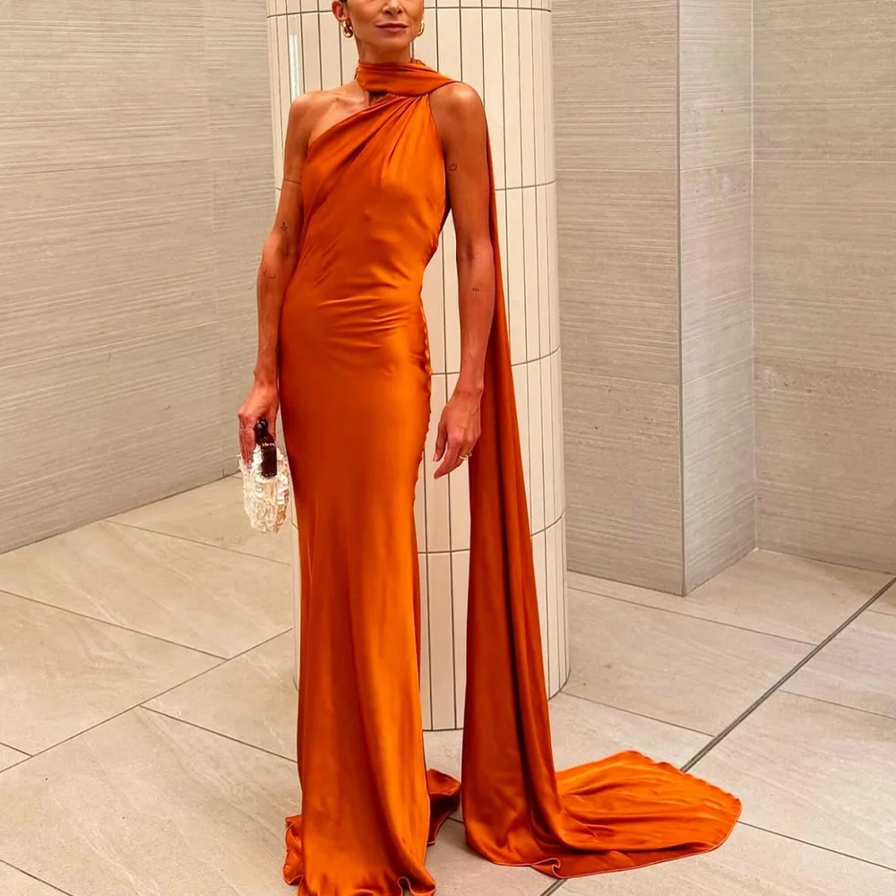 kf-Se1c403c636564c96963e628a33a302d6H VEITCHE Elegant Women's Soft Silk Satin Long Dress Halter Backless Sleeveless Maxi Dresses Summer Lady Long Ribbon Party Gowns - Image 1