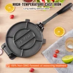 SucceBuy Tortilla PressCast Iron Heavy Duty Tortilladora Press Dough Maker for Flour Tortilla - Image 3