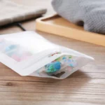 50-100pcs White Reusable Mylar Zipper Bags Foil Pouches with Clear Window for Jewelry Display Packaging Self Sealing Hang Bags - Image 3