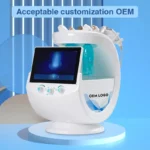 Ice Blue Terrazzo Machine Professional 7-in-1 Hydra Grinding Machine Skin Analysis Multi functional 7-in-1 Facial Care Beauty