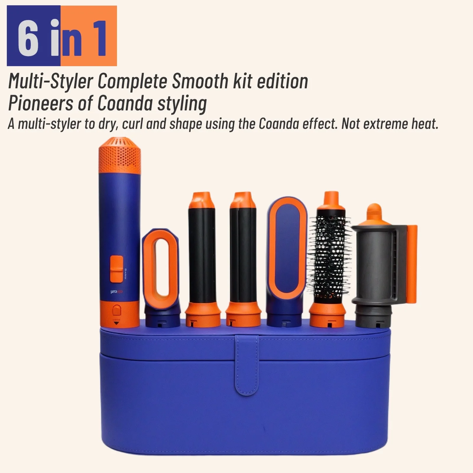 kf-Seb186958b267491f861359911a9726c8i 6 In 1 Hair Styler New Smooth Hair Dryer For Hair 6 in 1 hair styler With Curling Barrel Hot Air Brush Styling Tool MultiStyler - Image 1