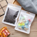 50-100pcs White Reusable Mylar Zipper Bags Foil Pouches with Clear Window for Jewelry Display Packaging Self Sealing Hang Bags - Image 2