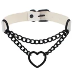 Fashion Simple Heart Metal Pendant PU Leather Necklaces Sexy Women Neck Harness Choker Collar Jewelry Accessories Gift Punk Goth - Image 6
