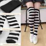 Color Striped Stockings Japanese Over Knee Socks Fashion Women Keep Warm Soks Sexy Slim Long Socks Hosiery JK Cosplay Lolita Y2k - Image 3