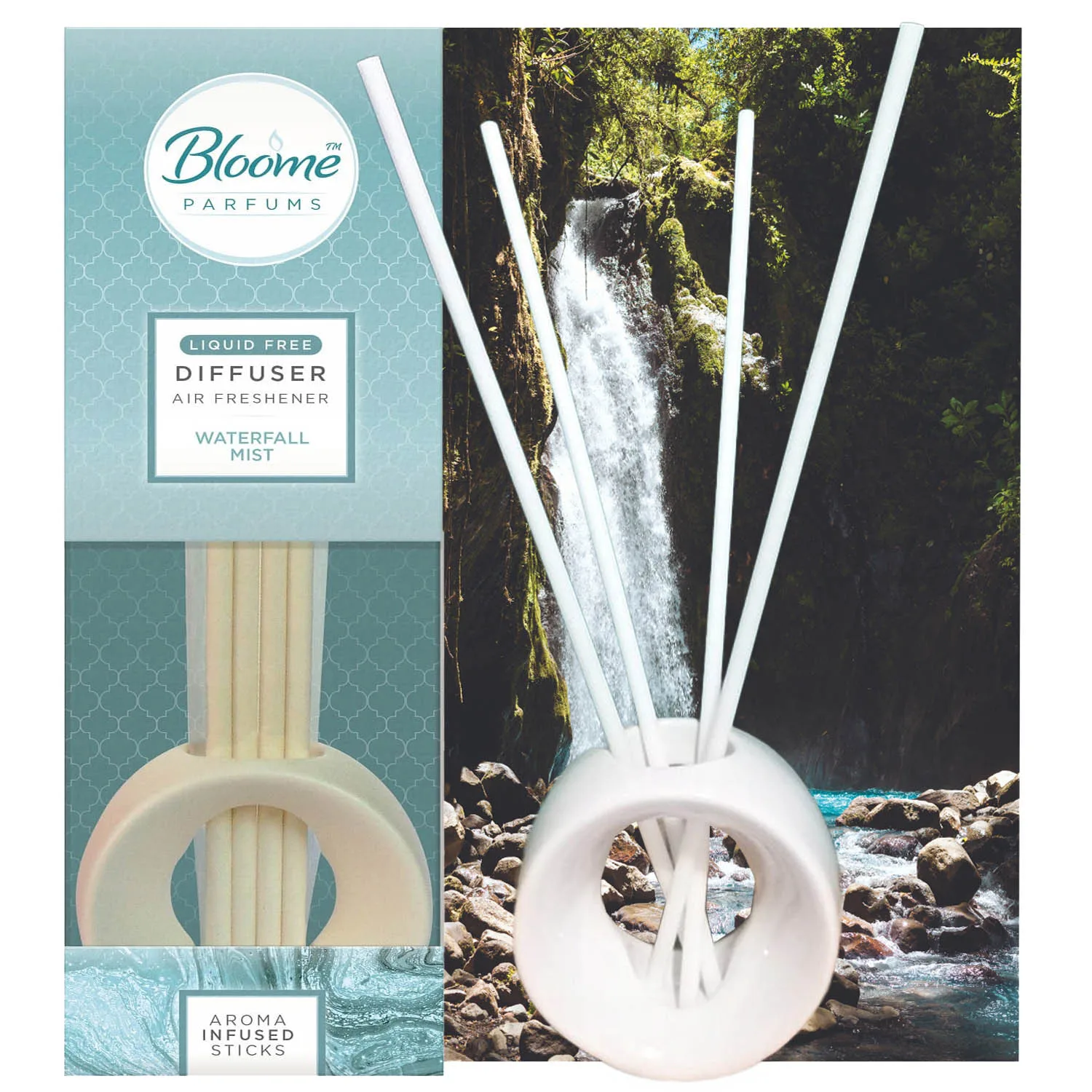 kf-Sf520fb2bb6d740ab9639777c0276c90eB Aroma Diffuser Air Freshener Home Room Fragrance Waterfall Mist Luxury Perfect Gift - Image 1