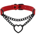 Fashion Simple Heart Metal Pendant PU Leather Necklaces Sexy Women Neck Harness Choker Collar Jewelry Accessories Gift Punk Goth - Image 5