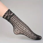 1/6Pairs Lace Mesh Socks, Ultra-thin Hollow Out Invisible Socks, Women's Stockings & Hosiery - Image 2