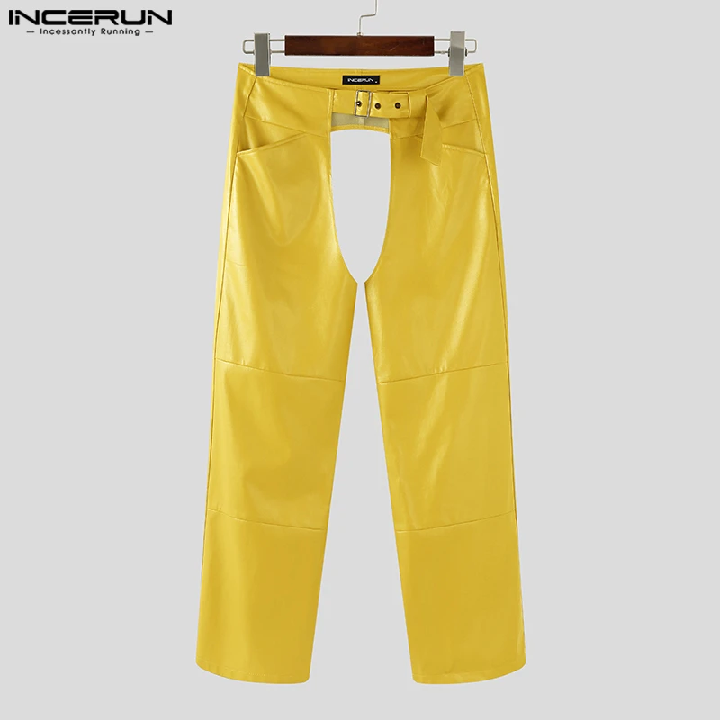 kf-Sf93256e8305b4214aa1cbf1f9a977f25r INCERUN Men Pants Solid Color Hollow Out Sexy Joggers Personality Trousers Men Streetwear 2025 Fashion Party Casual Long Pants - Image 1