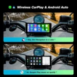 Portable 6.86 inch Motorcycle DVR GPS Navigation IPS Screen Wireless Carplay/Android Auto Bluetooth Moto Monitor IPX7 Waterproof - Image 2