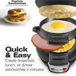 220V Household Breakfast Machine Portable Mini Multifunctional Burger Maker Sandwich Muffin Bread With Non Stick Egg Cooker - Image 2