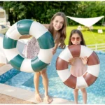 Striped Retro Inflatable Toys Swimming Ring PVC Thickened Floating Underarm Circle Summer Outdoor Beach Pool Accessories - Image 2
