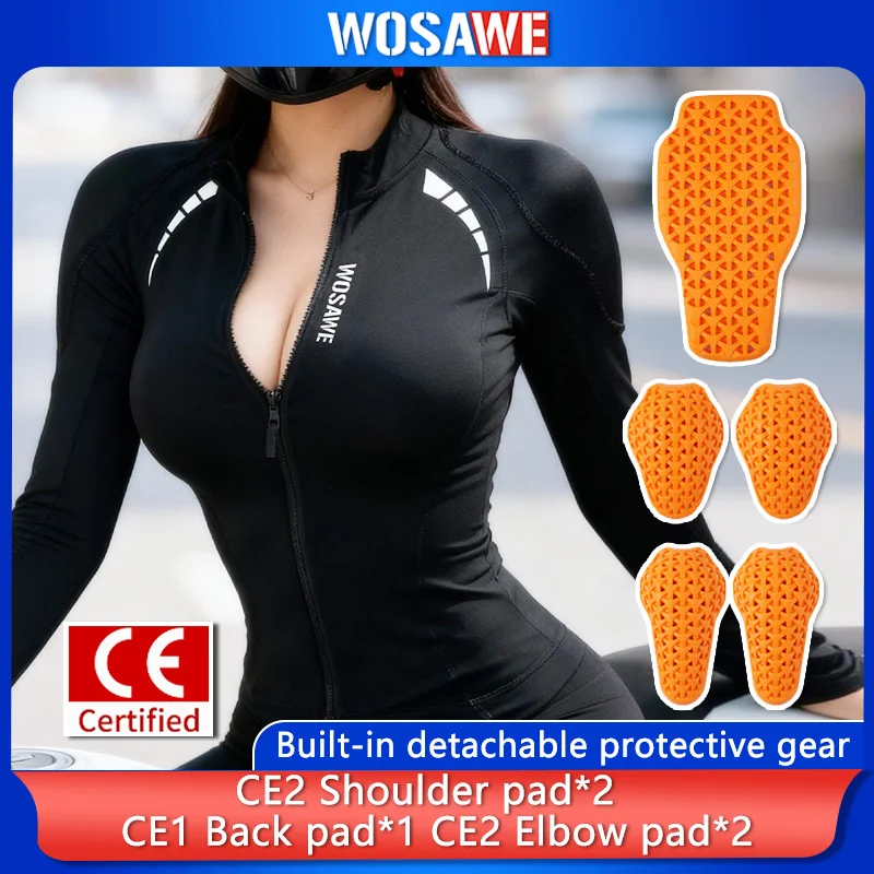 kf-Sfb1e82a558cd40a3a3af1b47df325aaff WOSAWE Winter New Motorcycle Riding Jacket Women Motocross Warm Jacket Lady Moto Reflective Thermal Clothing Protective Gear - Image 1