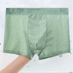 6 pieces of mesh ice silk boxing shorts for men's underwear breathable sexy slim fit and seamless flat corner pants plus size4XL - Image 2