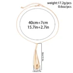 Ingemark Exaggerated Sexy Big Water Drop Dome Pendant Choker Necklace Women Goth Snake Chain Aesthetic Y2K Jewelry Accessories - Image 4