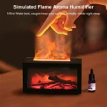Fireplace Humidifier Aroma Flame Humidifier Fragrance Diffuser Aromatherapy Essential Oil Diffuser Fire Humidifier for Home Room - Image 2