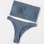 Women Seamless Bra And Panties Set Strapless Tube Bra Female High Leg Cut Underwear Sexy Lingerie Solid Bandeau Bra Top Suit - Image 6