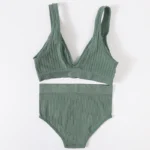 Women's Seamless Bra Panties Set Female Wirefree Brassiere Top Sports Underwear High Waist Briefs V Neck Sexy Lingerie Set - Image 3