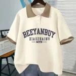 Summer Japanese Loose Polo Short-sleeved T-shirt Fashion Trend Sweet Cute Cartoon Print Jumper Top - Image 6